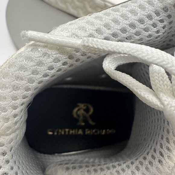 Cynthia Richard Fearless Gold Metallic Wedge Sneakers 39 /8 Leather Unisex Y2K - Picture 9 of 10